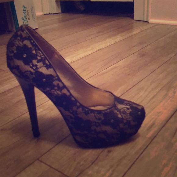 Shoe dazzle black lace - Picture 1 of 4